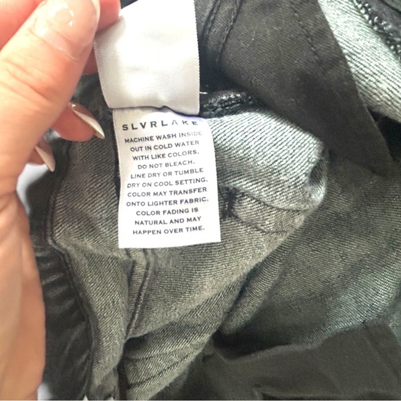 SLVRLAKE Grace Crop Jeans Faded Black Raw Hem Size 28 - Picture 8 of 8